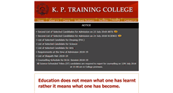 Desktop Screenshot of kptrainingcollege.com