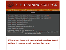 Tablet Screenshot of kptrainingcollege.com
